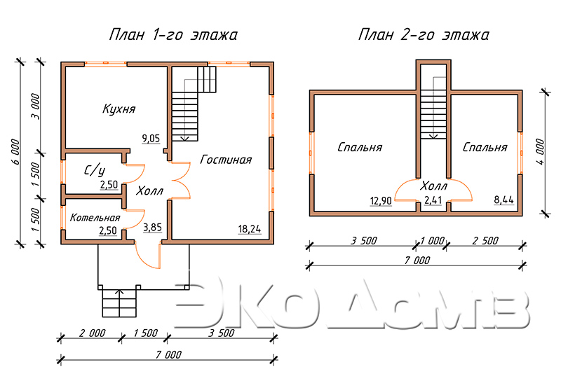 Дом (каркас) 2 (6х7 м) в Пензе
Дом (каркас) 2 (6х7 м)