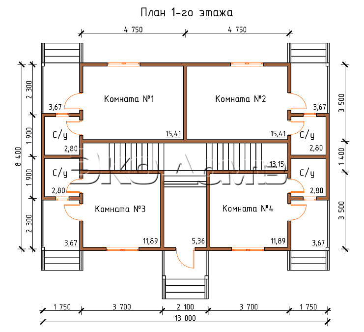 Гостиница на 8 номеров (8.4х13 м) в Пензе
Гостиница на 8 номеров (8.4х13 м)
