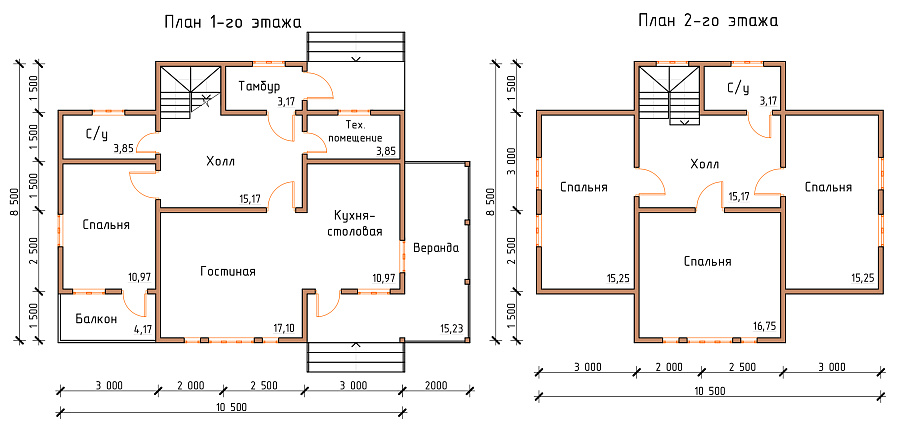 Дом 16A (10,5х8,5 м) в Пензе
Дом 16A (10,5х8,5 м)